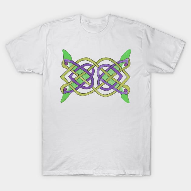 Celtic interlacing colors ter T-Shirt by Zamen